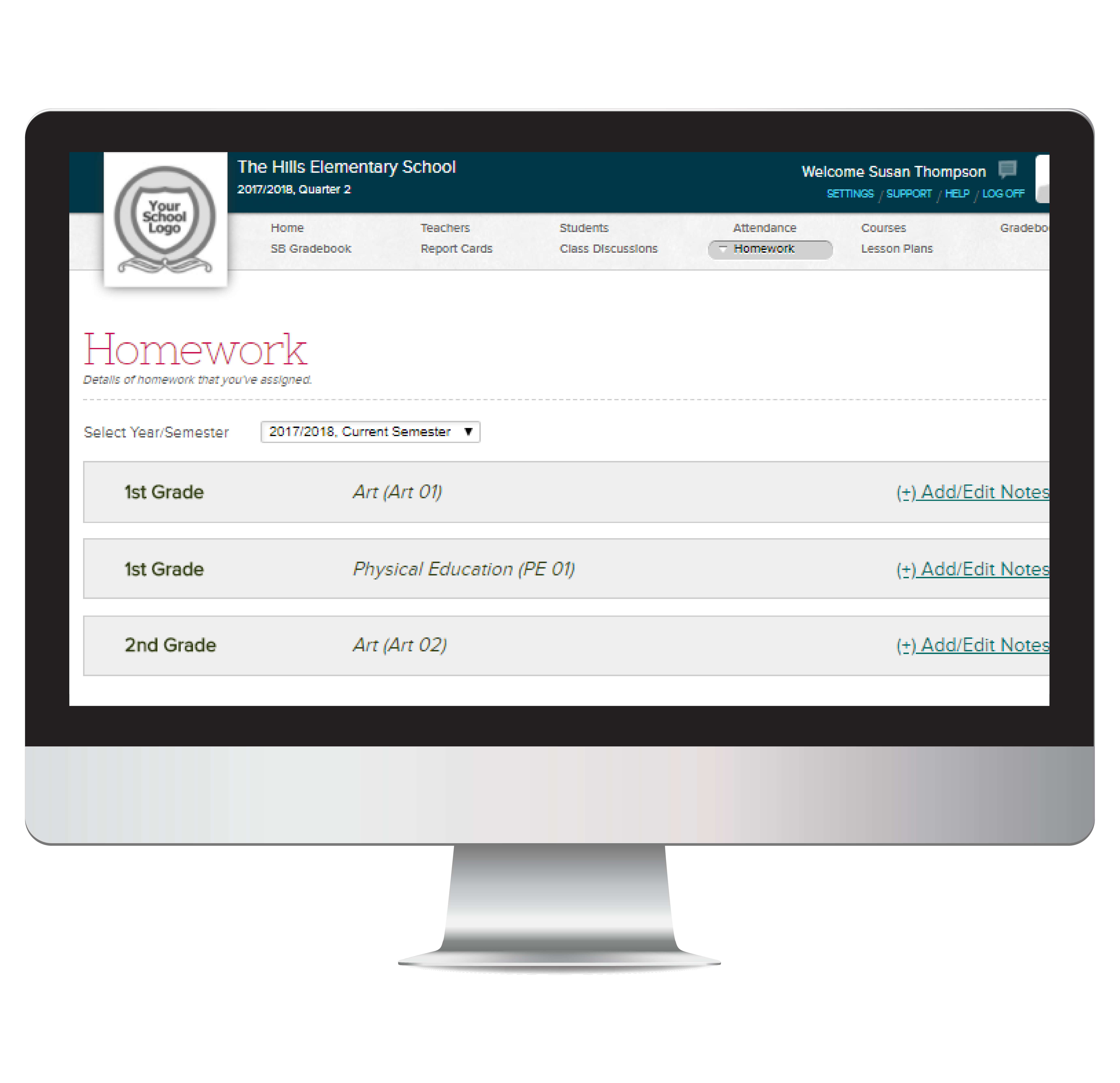 Online Homework Planner